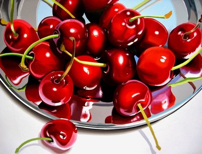 cherries on plate