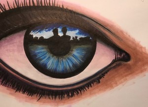 Eye reflection study