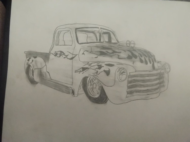 Classic Chevy Truck Sketch