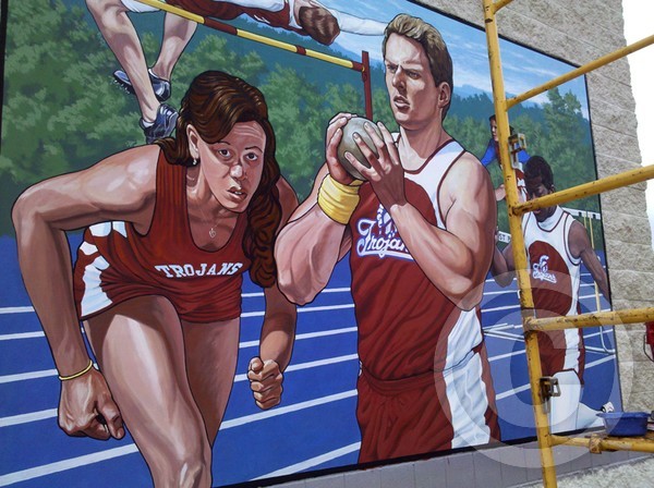 Clark Athletic Complex Track mural