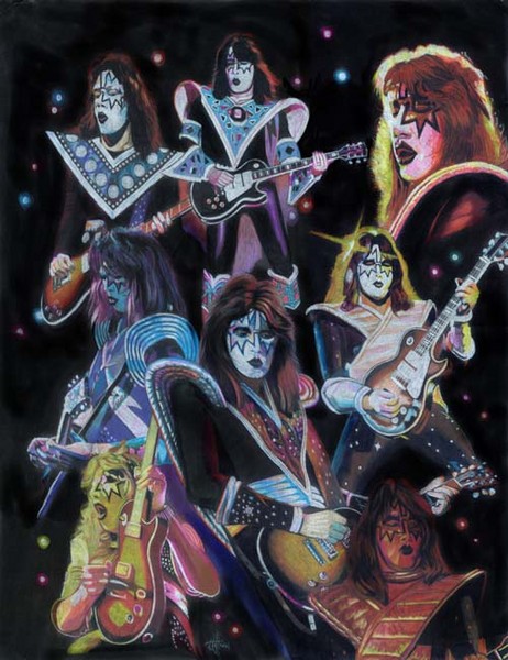 Ace Frehley Kiss prisma collage