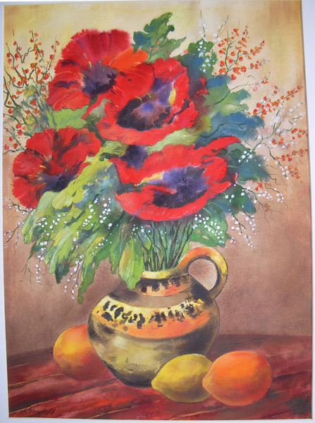 Poppies in Vase