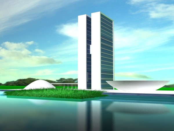 Brasilia. Congreso Nacional. Oscar Niemeyer