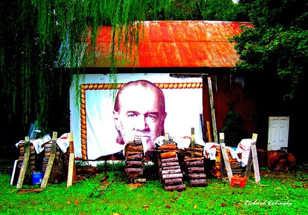 George Carlin on barn