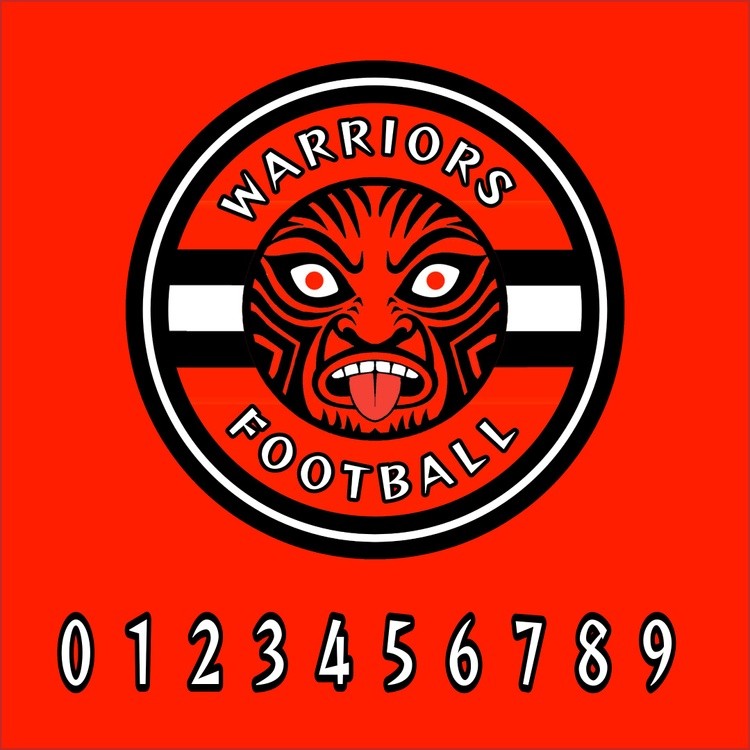 Warriors Logo with numbers