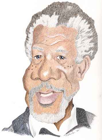 Morgan Freeman Caricature