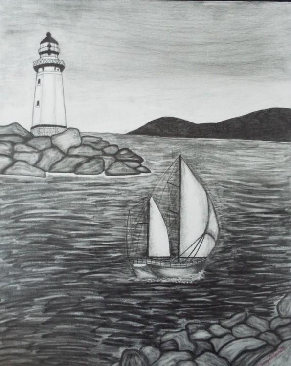 Sailboat & Lighthouse