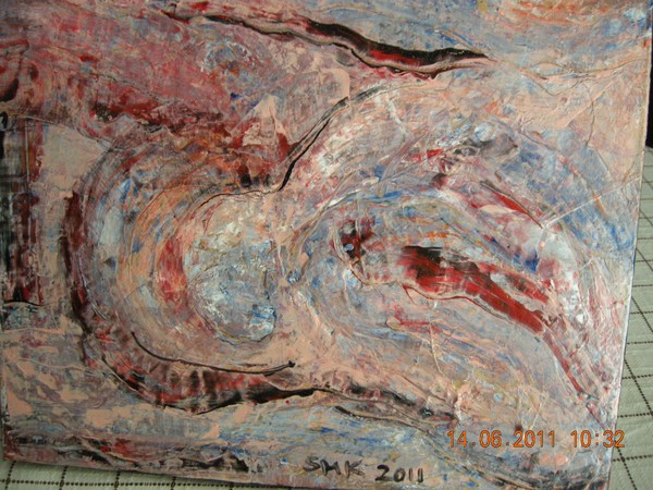 abstract acrylic on canvas 35x45 cm