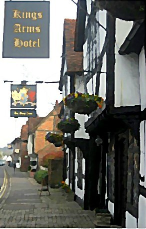 OLD PUBS IN THE HIGH STREET, AMERSHAM, ENGLAND