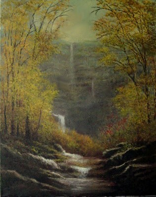 The Falls from the Canyon Floor  SOLD