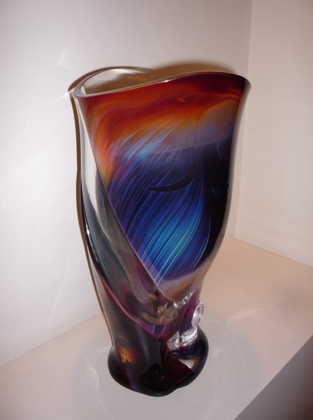 Venetian vase, murano glass, artist  D.Rosin