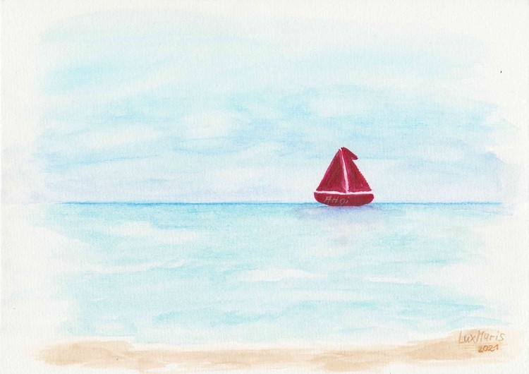 Red  Sailboat