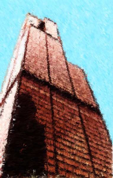 Sears Tower Chicago into the Sky Impressionist Digital Painting