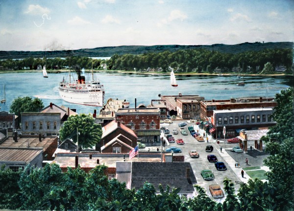 Harbor Springs From The Bluff ca. 1950
