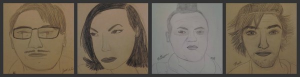 Sketch of James, Lili, Mathison and Max