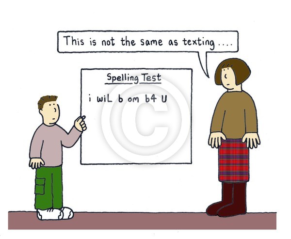 Spelling test.
