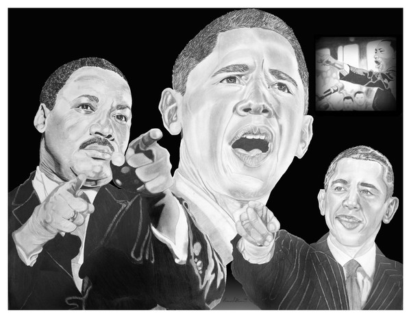 Martin Luther King, Jr. and President Barack Obama