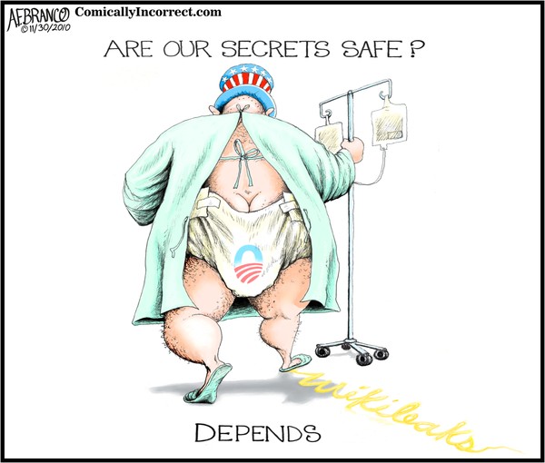 Wiki leaks Our Secrets (Cartoon)