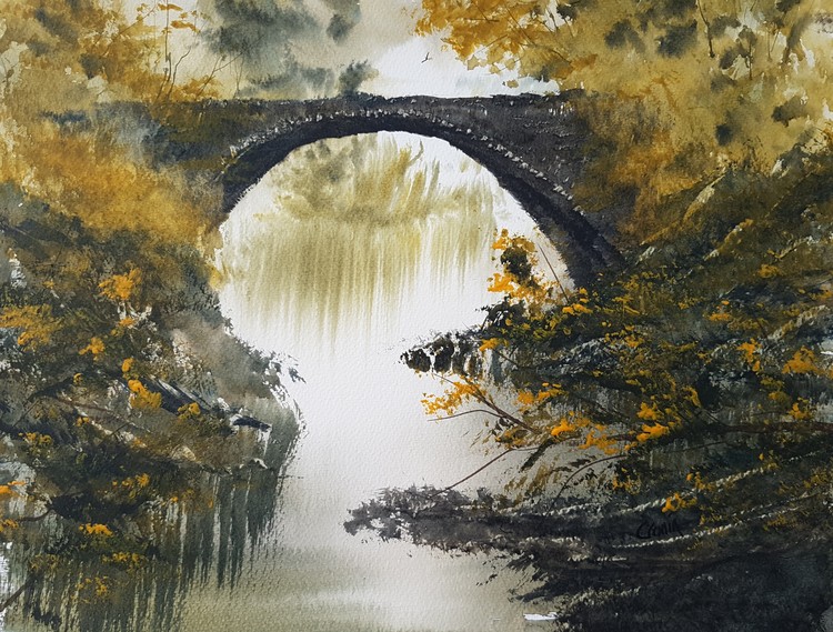 Invermoriston Bridge Watercolour Painting