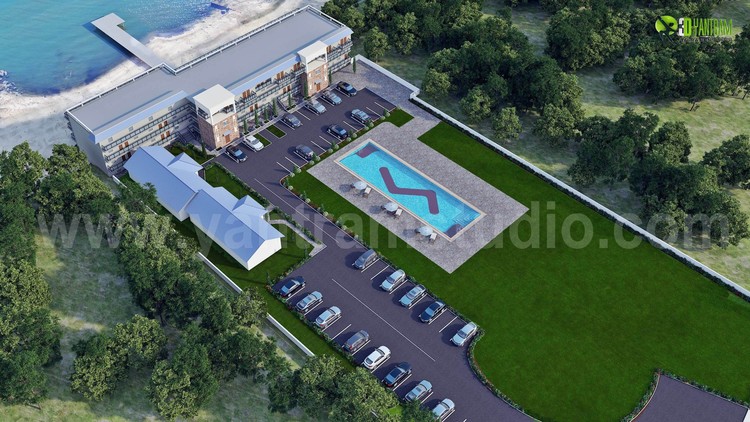 Aerial View of Resort Exterior Architectural