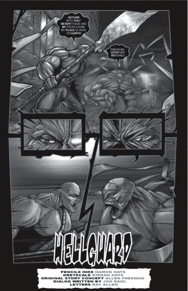 Hellguard Page 1 - Lettering Project