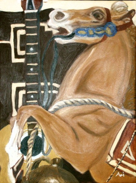 hobby horse/oil painting