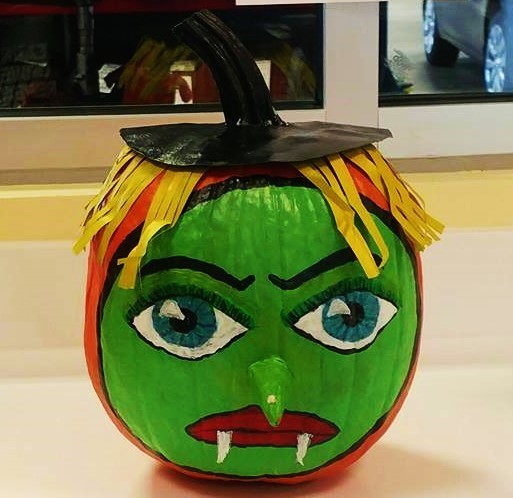 painted pumkin face