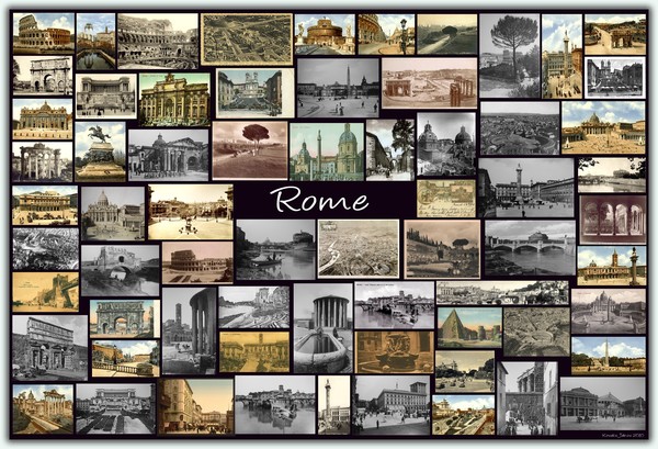 ROME  ROMA Old Photos & Postcards (Collage)