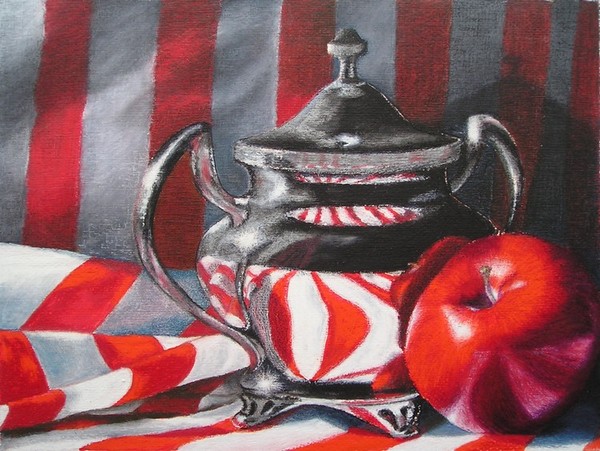Still life in red&white
