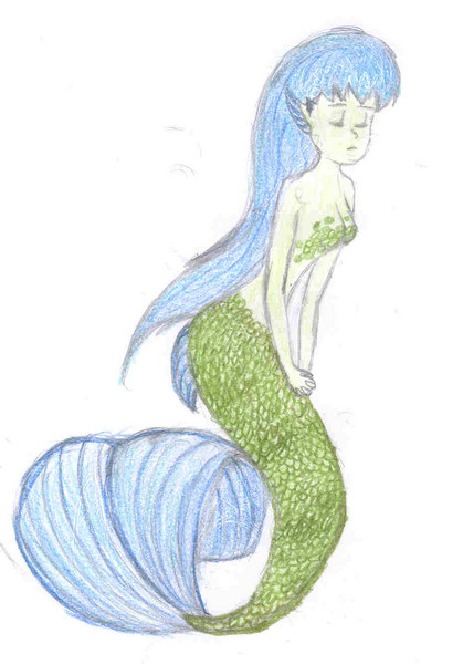 mermaid praying