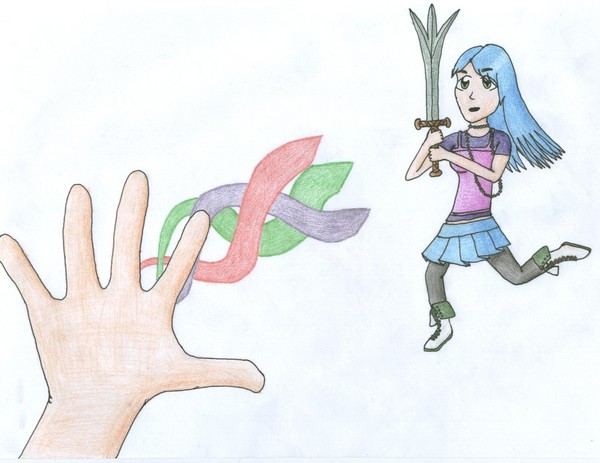 Sword Girl Vs. Hand(?)