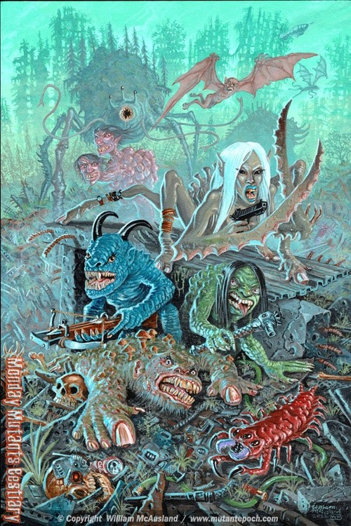 Monday Mutants-Bestiary-Cover-painting-8x12-web
