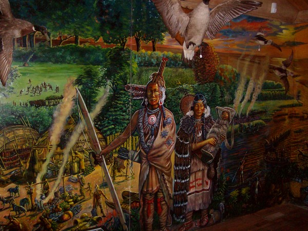 Woodland period mural detail 3
