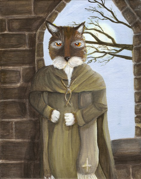Cat Art - Clergy Medieval Priest
