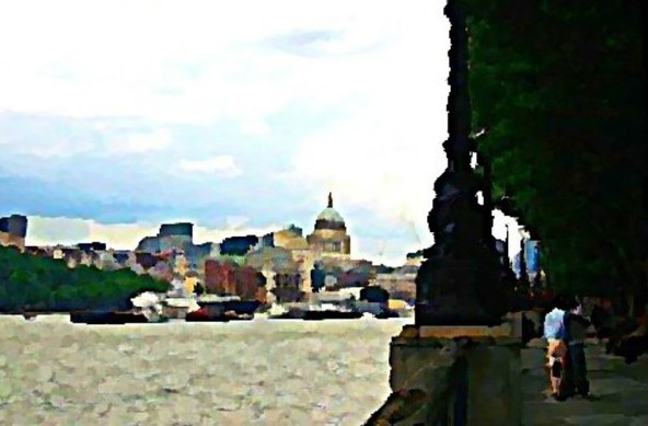 ST.PAULS CATHEDRAL & THE THAMES