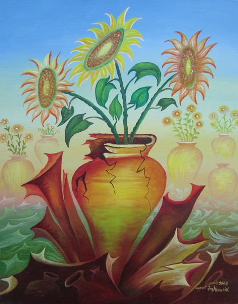Amphora in the flower