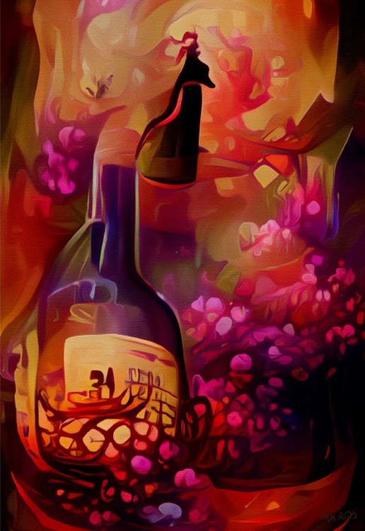 Blooming Bottles Of Wine