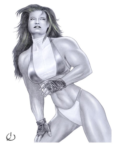 SHE-HULK Pencil rendering