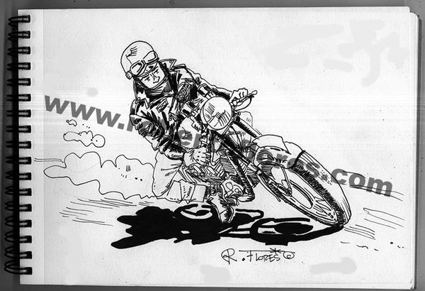 Cafe Racer motorbike illustration 1