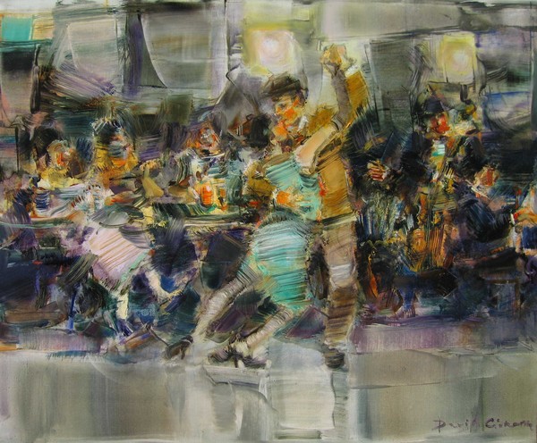 Cafe Tango 40 x 50 cm oil on linen 