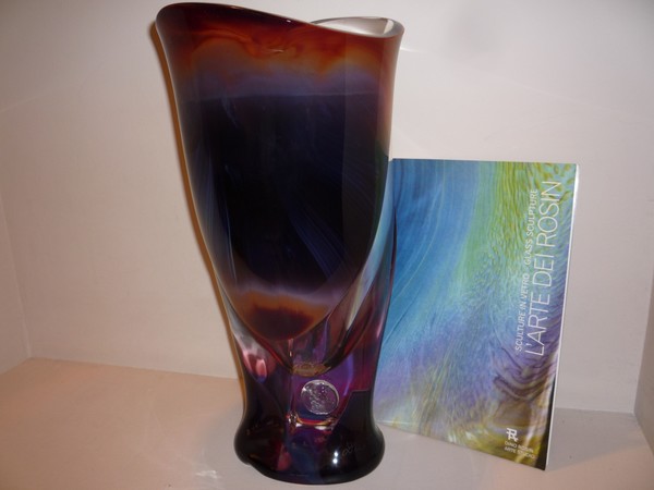 Venetian vase, murano glass, artist  D.Rosin