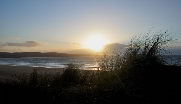 Sun setting over St Ives