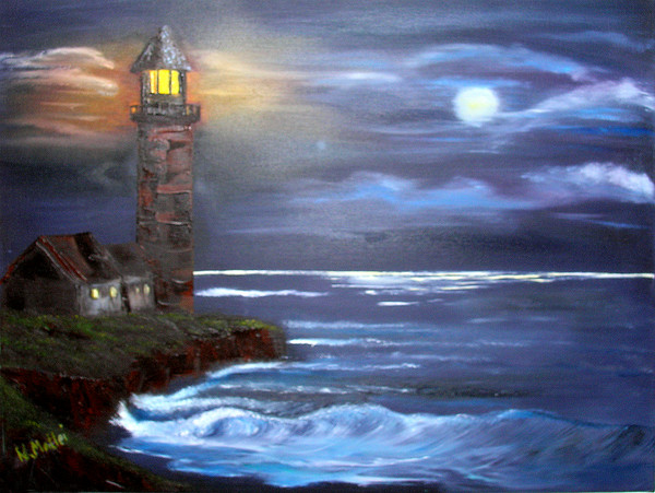 Midnight Lighthouse