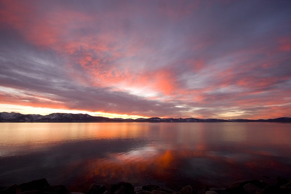 Sunset over Tahoe
