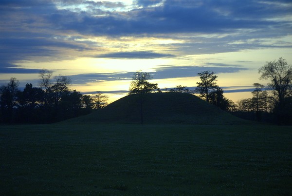 Mound at Sunset