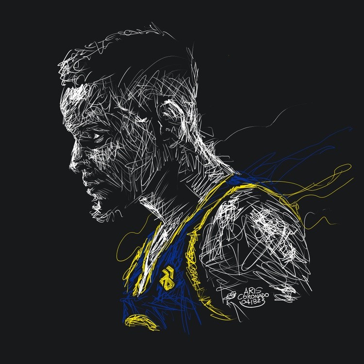 Scribble Art Portrait - STEPH CURRY