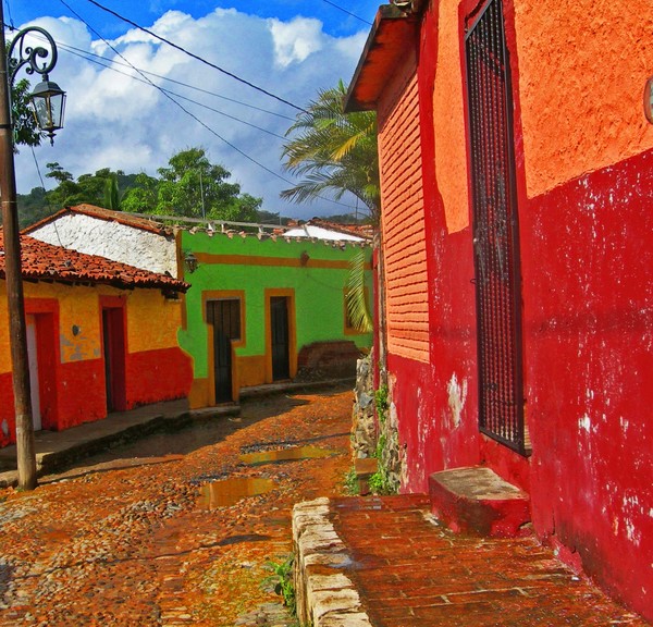 colorful mexican street