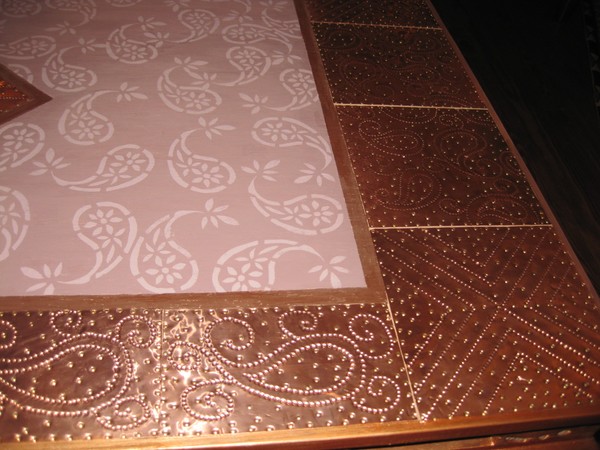 copper / paisley table