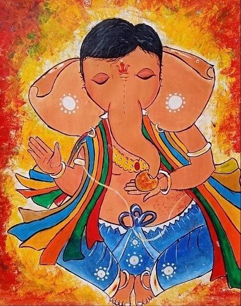 Ganesha in meditation