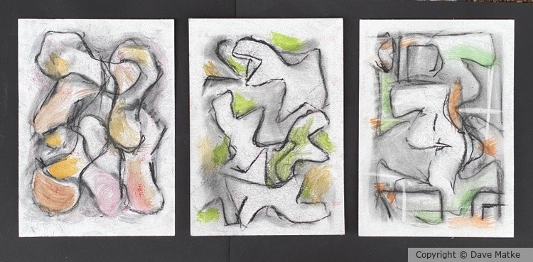abstract triptych
